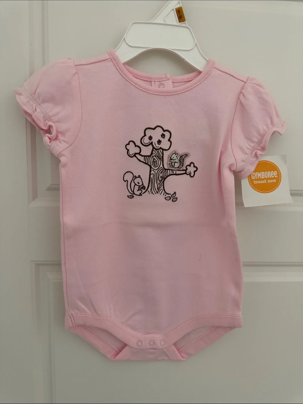 Gymboree Pink Tree & Squirrel One-Piece Bodysuit
